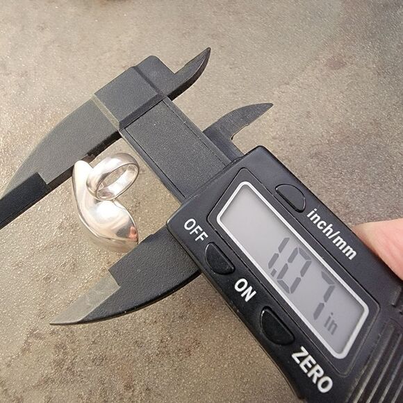 Vintage Kalibre Sterling Puffy 1985 Heart Pendant - Picture 5 of 6